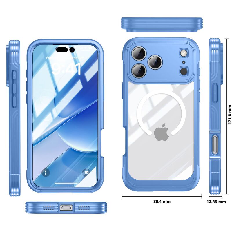 户外适用苹果17透明三防手机壳磁吸iPhone17Air防震ProMax防摔壳|undefined
