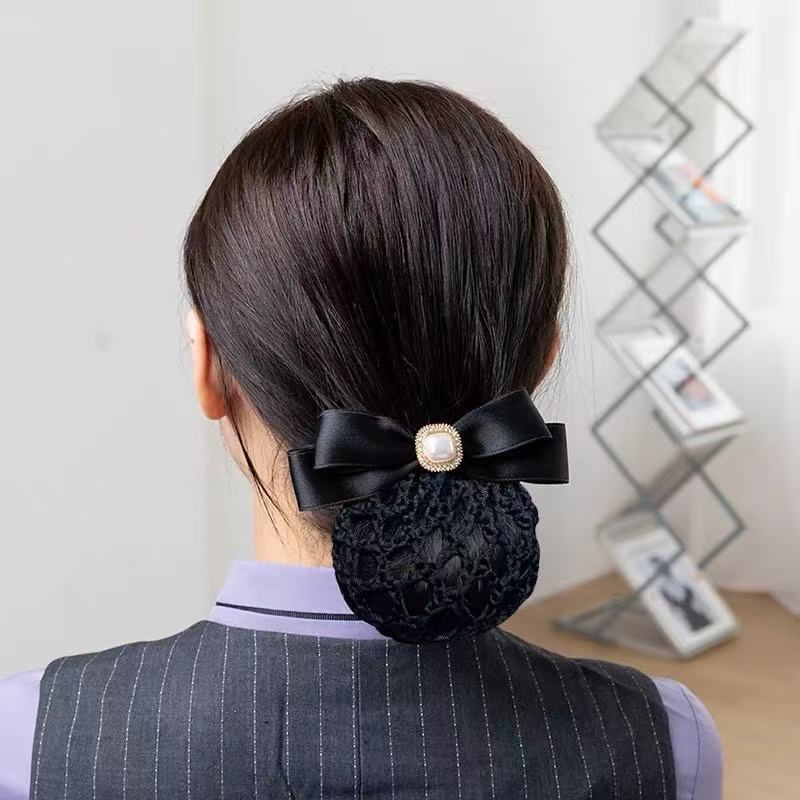 Work Head Flower Female Professional Hair Net Nurse Front Desk Hotel Waiter Net Bag Bank Flight Attendant Hair Accessories Headdress