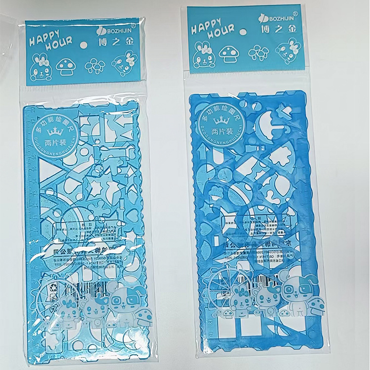 Regla de dibujo Juego de regla de plantilla gráfica de aprendizaje para niños y estudiantes Variedad de regla de tablero de dibujo Regla de diez mil reglas de dibujo