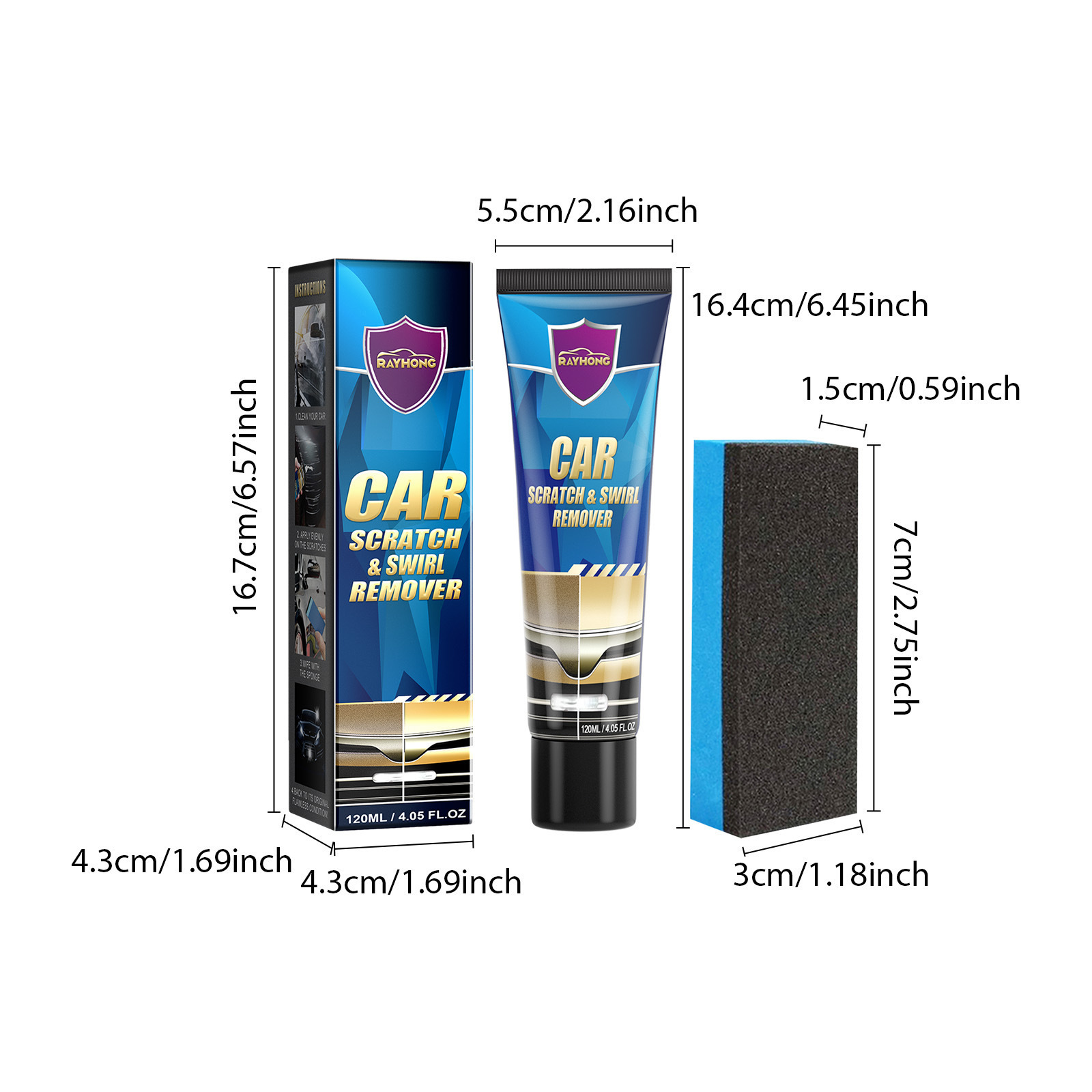 Rayhong Car Scratch Care Cream Car Maintenance and Refurbishment Paint Scratch Polishing and Paint Repair Care Cream