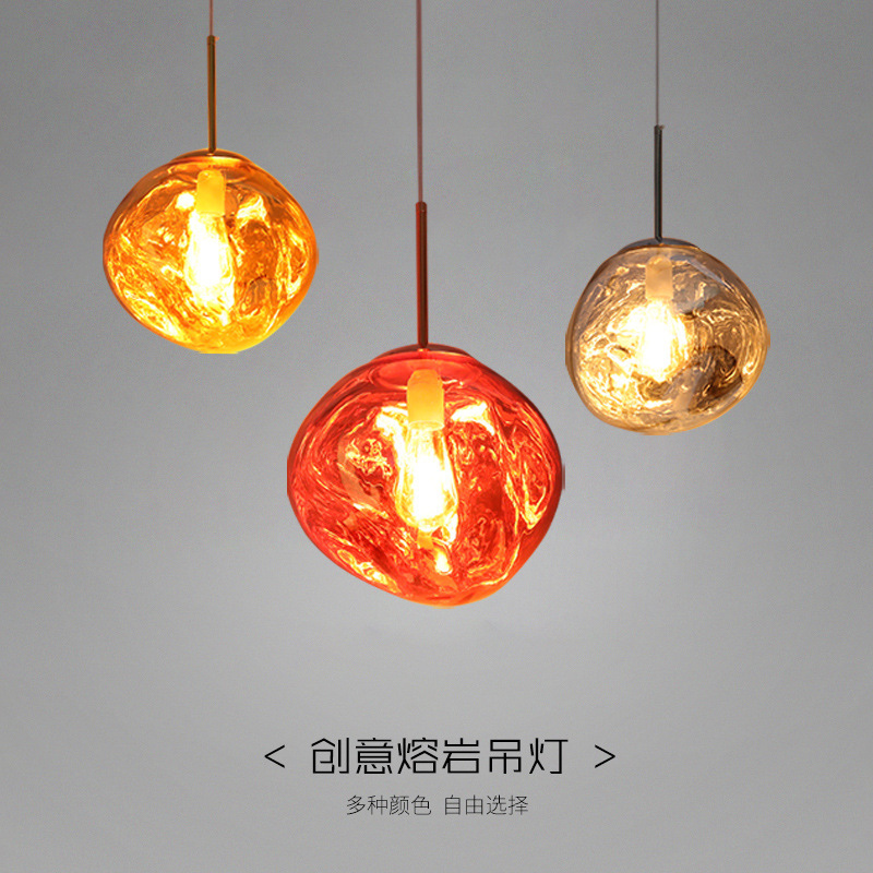 Modern minimalist restaurant single glass creative chandelier bar stairs bedroom fireworks ball lava lamp spot wholesale
