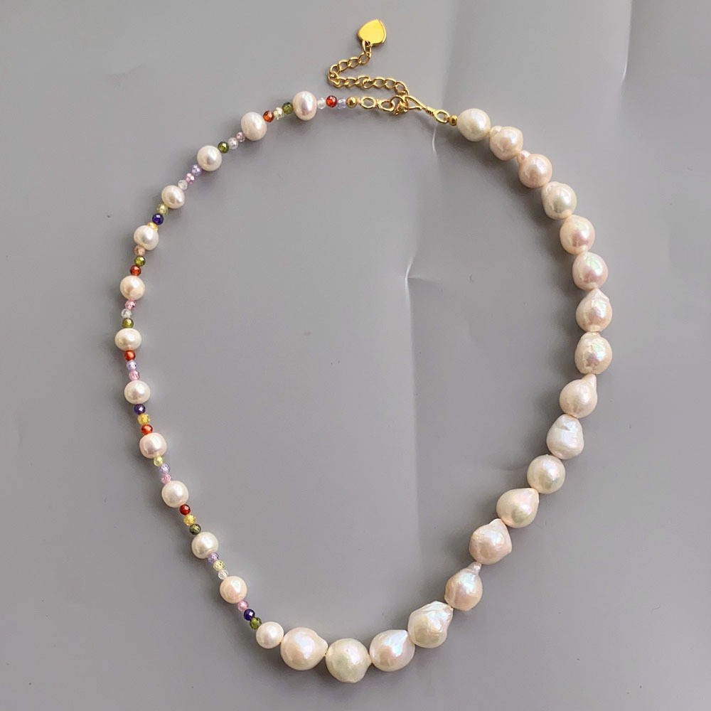 62g Weight Freshwater Pearl Pendant Material Necklace Classification Titanium Steel Chain Material 2 PCS/Package Quantity Beach, Tea Party Occasion Freshwater Pearl, Titanium Steel Material Geometric Pattern Women's Gender Beaded, Plating Design Elegant, Streetwear Style Elegant Streetwear Geometric Freshwater Pearl Titanium Steel Wholesale Necklace 14