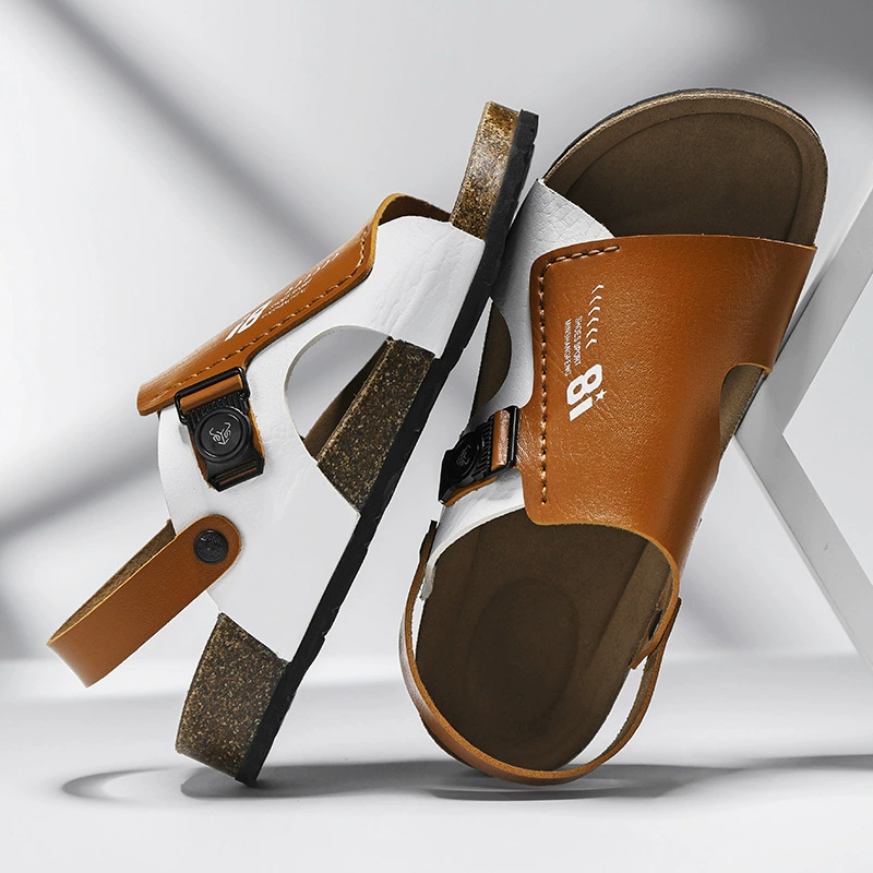 Летние сандалии, мужская трендовая пляжная обувь для отдыха, шлёпанцы, тапочки, мягкая подошва