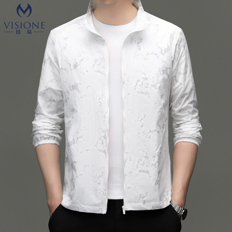 2025 New Thin Collar Sun Protection Clothing Men's Skin Clothing high quality Sun Protection Clothing Men's Youth Coat Business