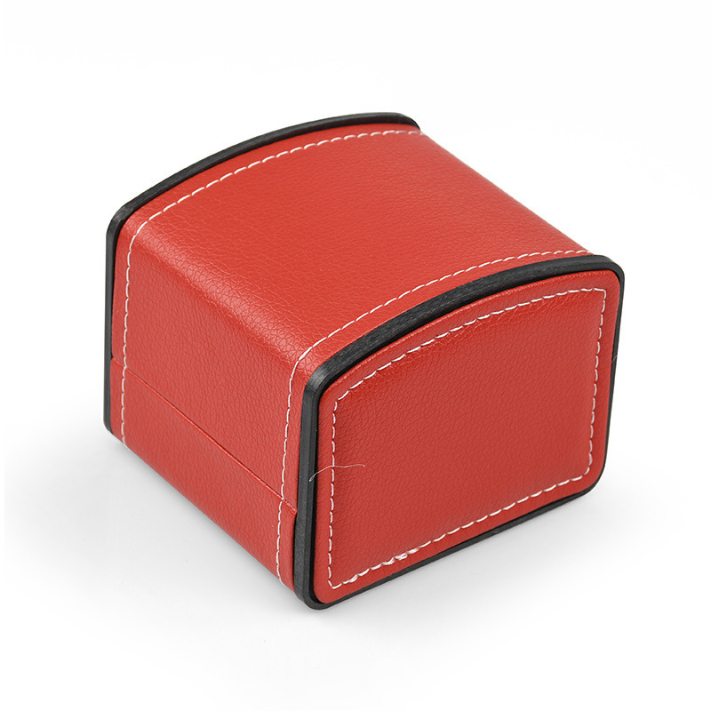 Fabricante al por mayor caja de relojes caja de regalo embalaje spot redonda pu cuero flip caja de almacenamiento caja de relojes