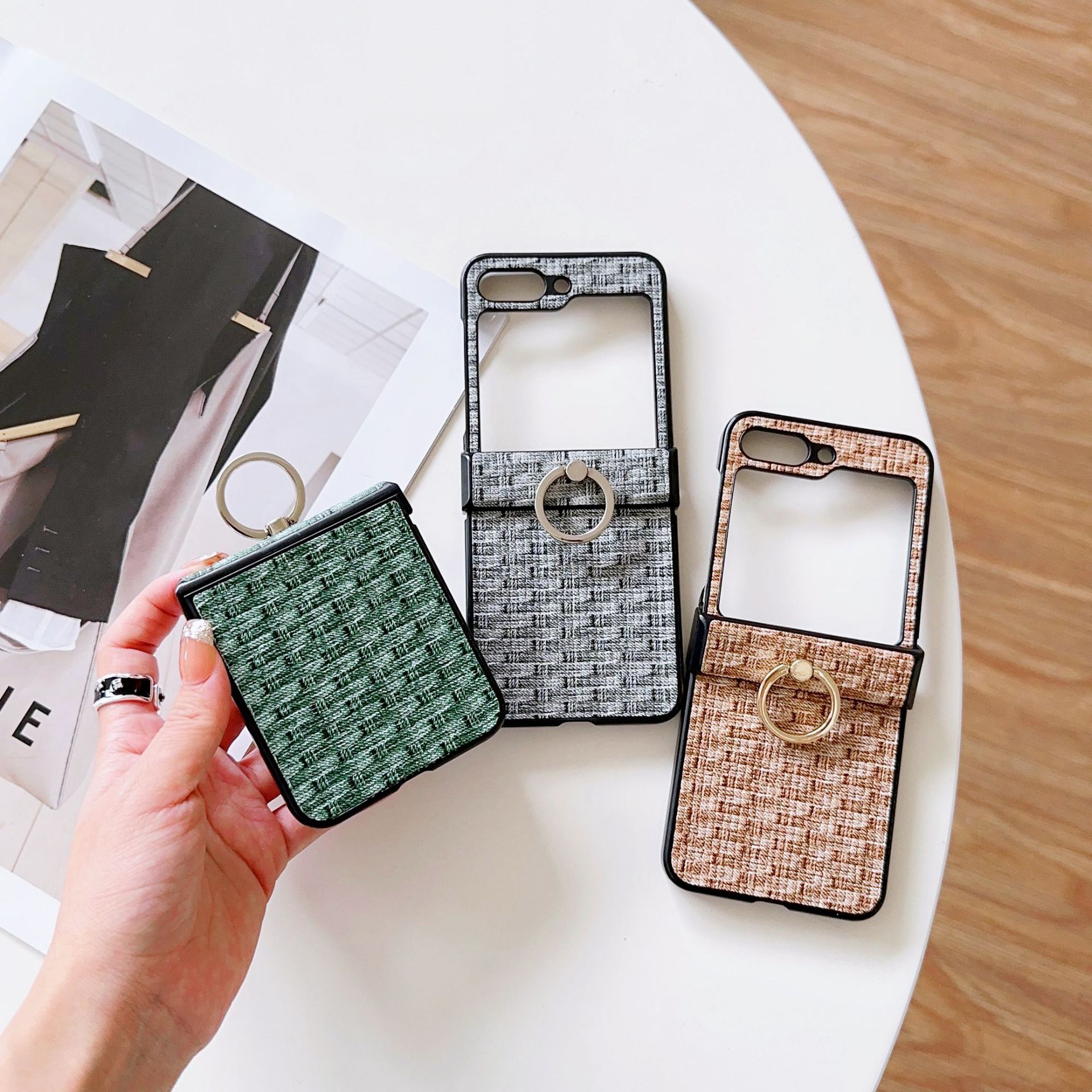 Coque samsung z flip 4 avec anneau support léopard_voghion.com