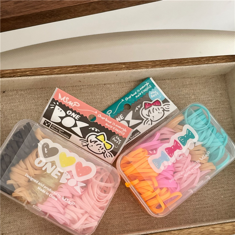 Cartoon Style Multicolor Plastic Rubber Band 100 Pieces display picture 3