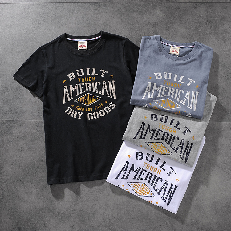Modern banner spring/summer new American-style hair-grinding men's round-necked short-sleeved T-shirt youth half-sleeve M616 21