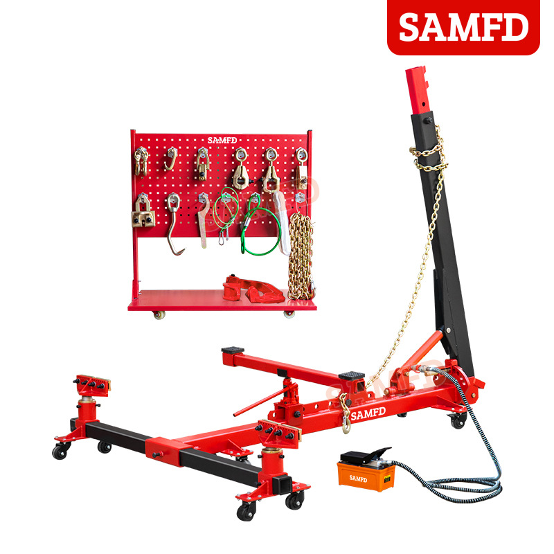 Instrumento de corrección de vigas de marco simple Plataforma de reparación de chapa de cuerpo de automóvil Taller de reparación de automóviles dedicado a herramientas móviles