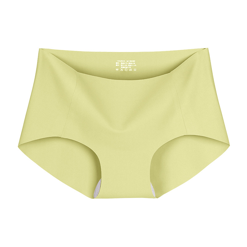 【33色】7A抗菌日本製アイスシルクミッドウエストシームレスショーツ女性用薄手モダールガールズショーツ