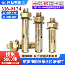 定制膨胀螺丝膨胀螺栓加长吊顶拉爆螺丝镀彩锌铁拉爆螺钉工厂批发