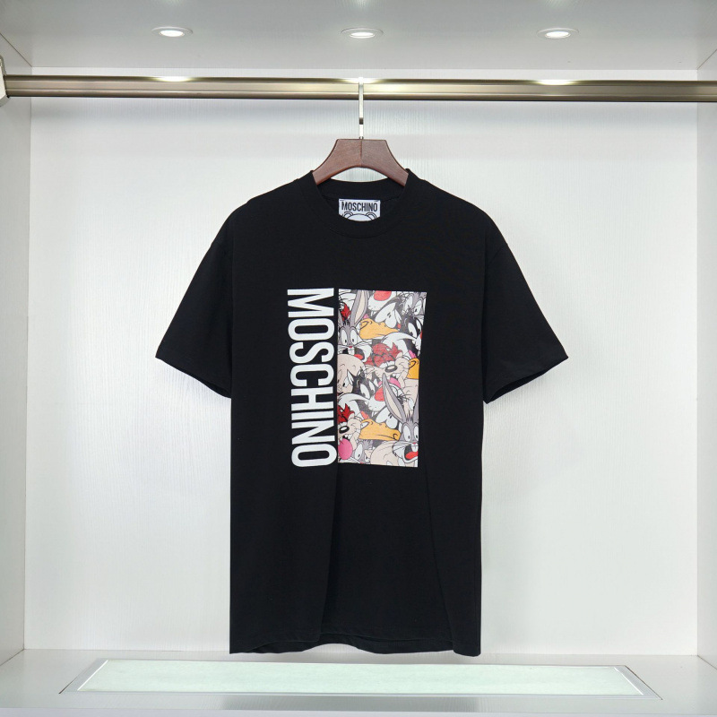 2025 春夏新作メンズカジュアルラウンドネック半袖 T シャツ中空刺繍クマ文字ルーズで多用途|undefined