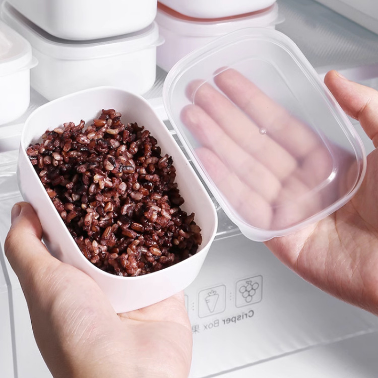 Caja de congelador de sub-Envasado de arroz de grano múltiple comida reductora de grasa de arroz integral caja de almuerzo cuantitativa caja de almuerzo pequeña refrigerador de almacenamiento