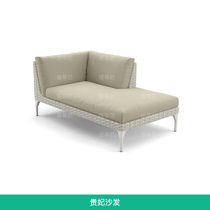 Conjunto de sofás para exteriores, muebles de esquina para patio o balcón, sofá de ratán para terraza de villa o solárium.