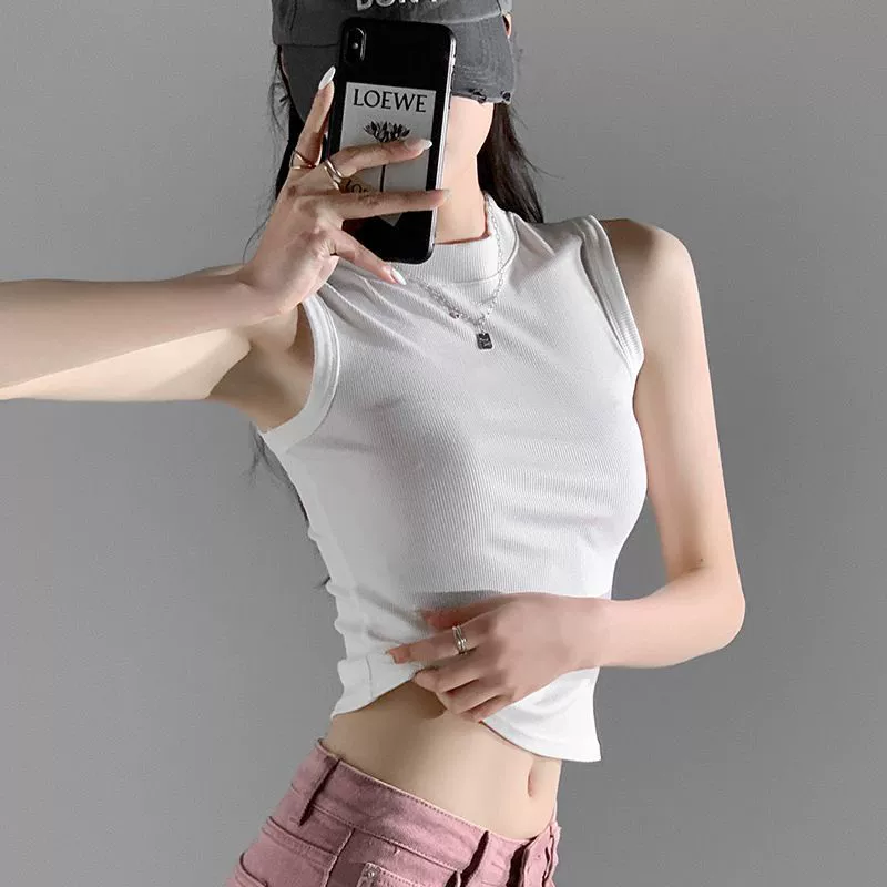 Бес sleeveless облегающий топ наribке, ткань дружелюбная к телу, эффект подтяжки, размеры S–L