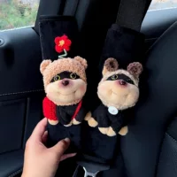 Креативный автомобильный ремень безопасности для щенков Bee, чехол на плечо, автомобильный ремень безопасности, чехол на ручку, аксессуары для украшения интерьера автомобиля, защита от удушения