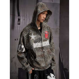 American Gothic Rock Skull Bones Oversized HoodieY2K哥特外套