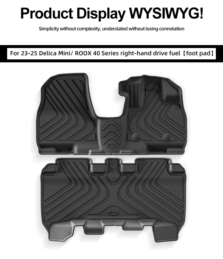 Car Floor Mats TPE for Mitsubishi Delica-mini 23-25