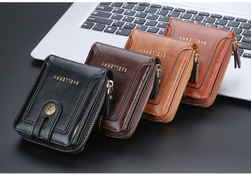 Baellerry Portemonnaie Héich Qualitéit Männer Kompakt Portemonnaie Nei Arrivée Retro Multi Card Zipper Mënz Portemonnaie_voghion.com