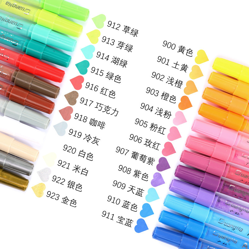 Guangna 2000 a base de agua de 2mm marcador de acrílico tipo prensa 12 colores 24 colores 36 colores 48 colores traje transfronterizo exclusivo