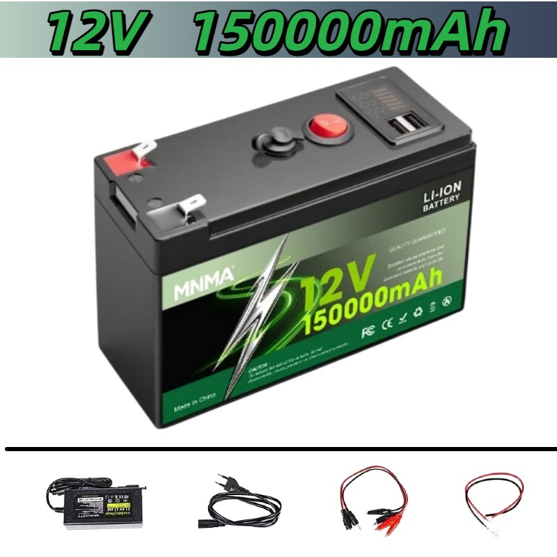 12V 150Ah Litium Dəmir Fosfat Batareya, 4000+ Dövrəli