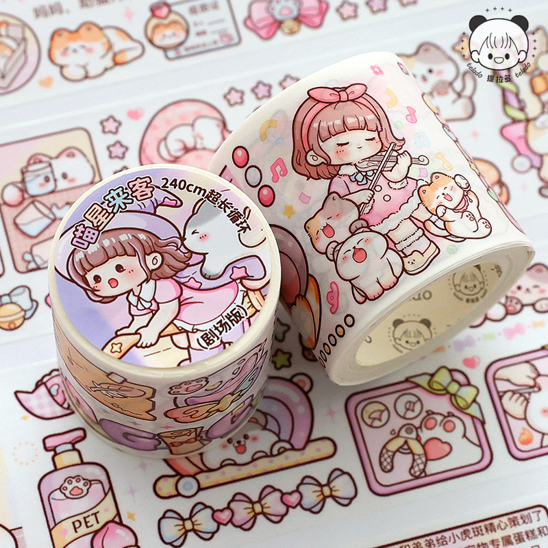 Pulls up hair band, cute sticker, scheduler
