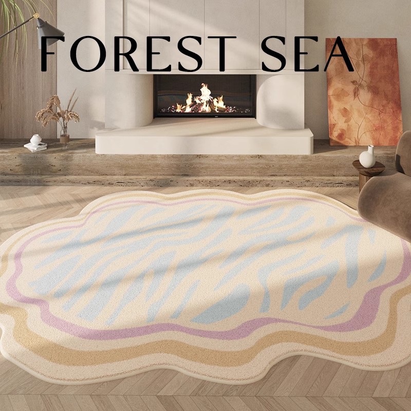 Fresh wear-resistant carpet for living room made of faux fur for bed