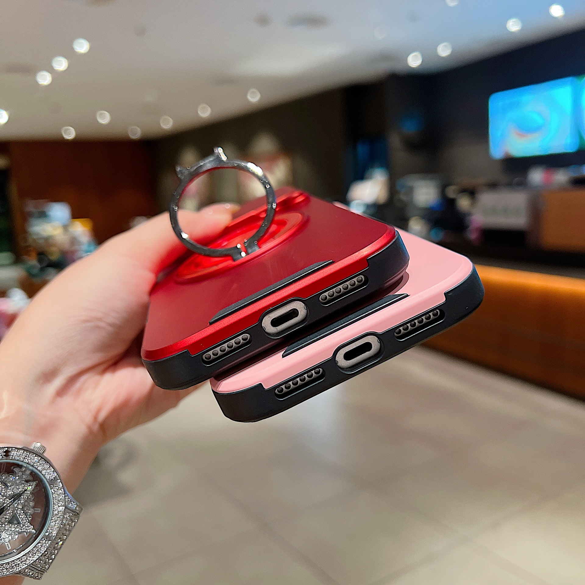 Compatible With IPhone 17 Max Lingke Phone Case 16 Pro Push Window Stand 15 Shockproof 14 Protective Cover_voghion.com