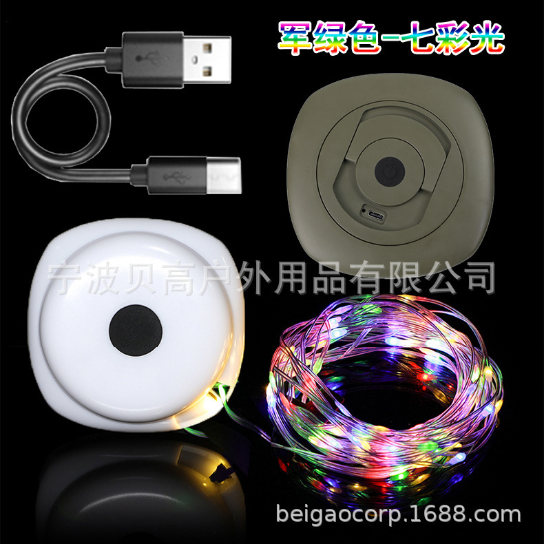 Iluminación de Navidad camping luz LED luz con tienda al aire libre campamento linterna recargable larga resistencia camping Luz