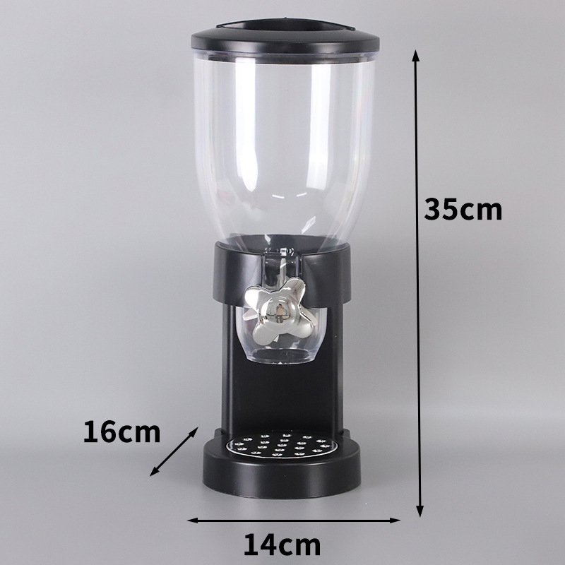 Dispensador de cereales de doble compartimento, recipiente hermético para granos de cocina, avena, frutos secos, recipiente de almacenamiento de snacks, dispensador de granos transfronterizo al por mayor