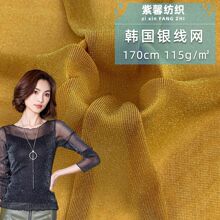 115g韩国银线网 春夏新款时尚亮丝T恤小衫上衣服装布料 现货批发