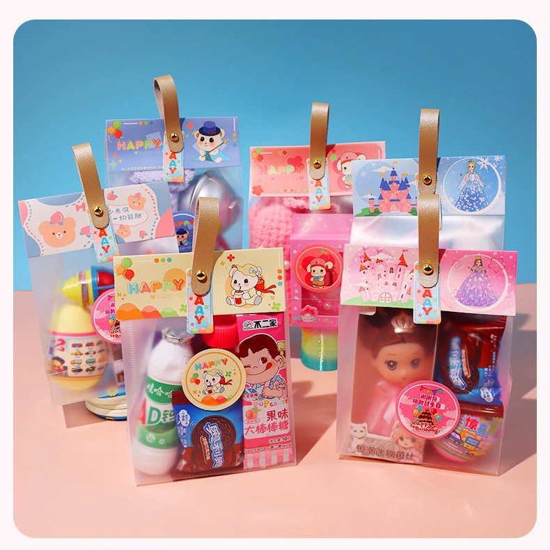 Детский день Детский сад Детская коробка конфет Подарок на день рождения Подарочная сумка для закусок Ручной подарок Сумка для конфет с героями мультфильмов