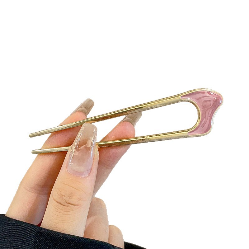 Elegante estilo antiguo en forma de U temperamento clip de cabello clip de cabello metal clip de cabello universal clip de cabello de alta calidad simple estilo de cabello