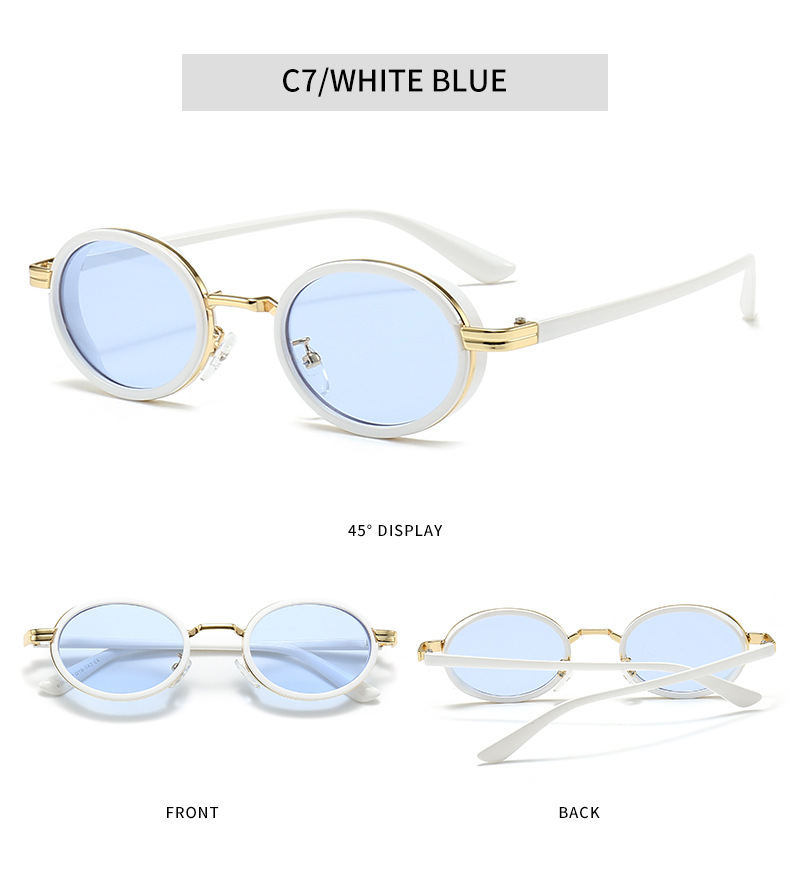 48g Weight Full Frame Glasses Structure Sunglasses Classification PC, UV400 Protection Lens Material Oval Frame Glasses Style Travel, Fishing Occasion Gradient Color, Solid Color, Leopard Pattern Unisex Gender Retro Style Leopard Color Retro Gradient Color Solid Color Leopard PC UV400 Protection Oval Frame Full Frame Women's Sunglasses 8