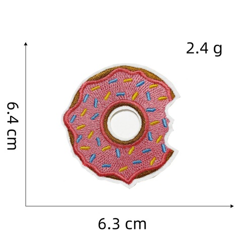 Wholesale delicious donut cloth stickers, colorful round luggage decoration, clothing hole repair subsidies, cross-border creative food and toys