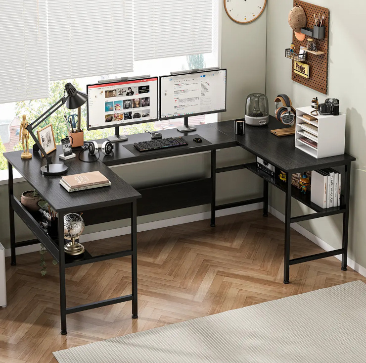 Cross-Border Custom Office Desktop Computer Desk, Staff Office Desk, U-Shaped Corner Student Writing Desk, Gaming Desk