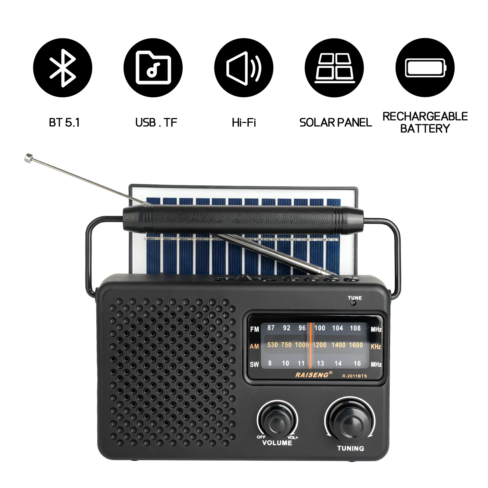 Fuente de suministro Música multibanda R-2011BTS Audio al por mayor Tarjeta Bluetooth Radio