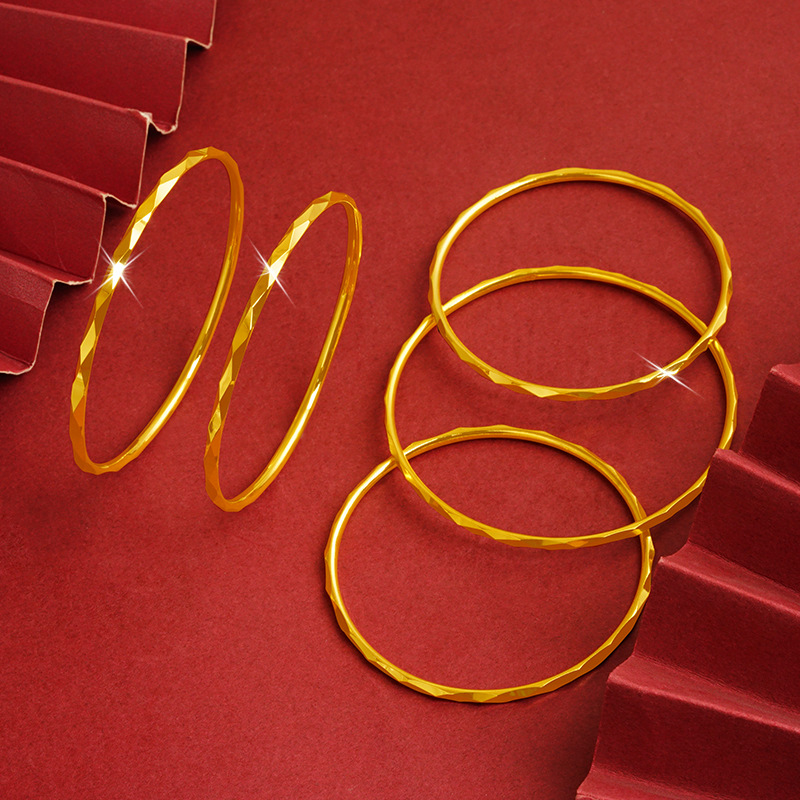 Nueva pulsera brillante en forma de diamante en bruto y deslumbrante pulsera de aleación de cobre para mujer superficie de corte geométrico multi-tamaño opcional suministro directo de fábrica