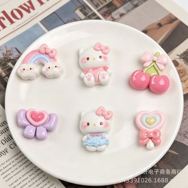 Cartoon Bow Cute Rainbow Cat Cake Resin Accessories Hair Accessories Hairpin Cream Glue Phone Case DIY Sticker Cartoon Bow Cute Rainbow Cat Cake Resin Accessories Hair Accessories Hairpin Cream Glue Phone Case DIY Sticker