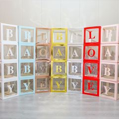 Babyサプライズボックスネット赤透明風船ケースlove告白結婚式誕生日シーンアレンジ飾りパーティーケース