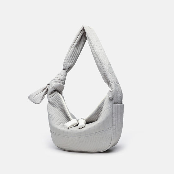 Pleated Lazy Style Good Morning Dumpling Bag Women's 2024 New Light Large Capacity Shoulder Bag Casual Cloth Crossbody Bag