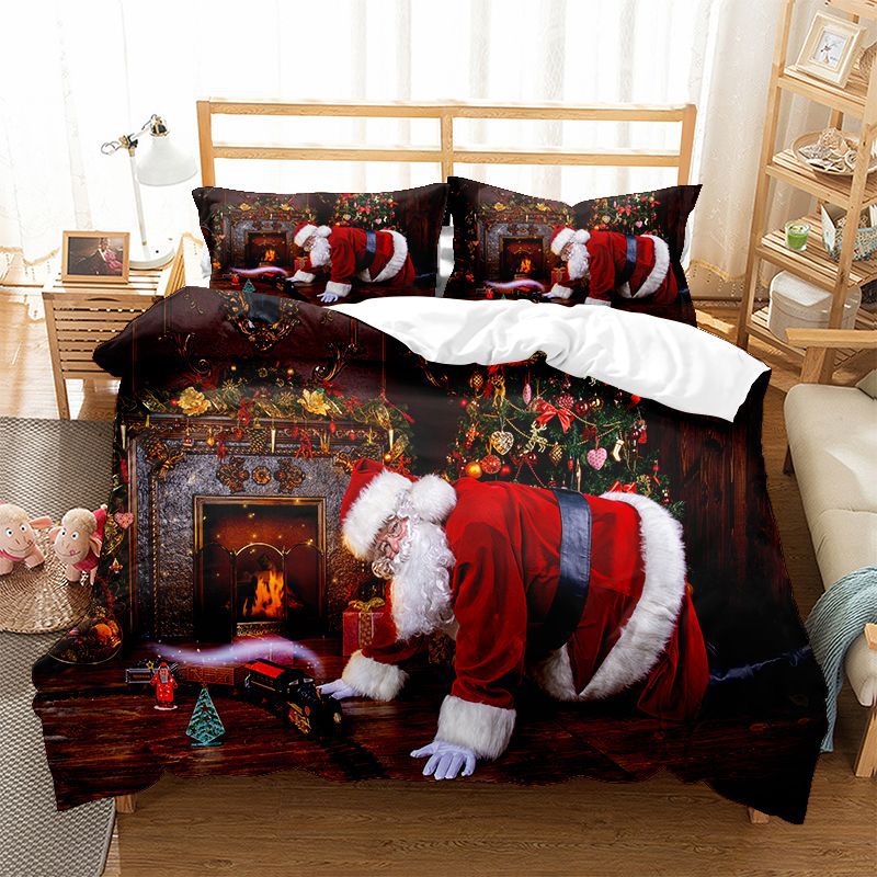 Nuova collezione natalizia Copripiumino in 3 pezzi, set opaco da 4 pezzi, set da 2 pezzi personalizzabile_voghion.com