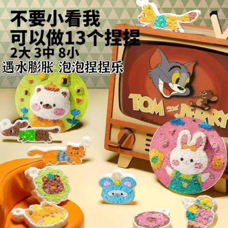 Children's handmade diy painting graffiti foam pendant pinch music boys and girls new material bag toy gift