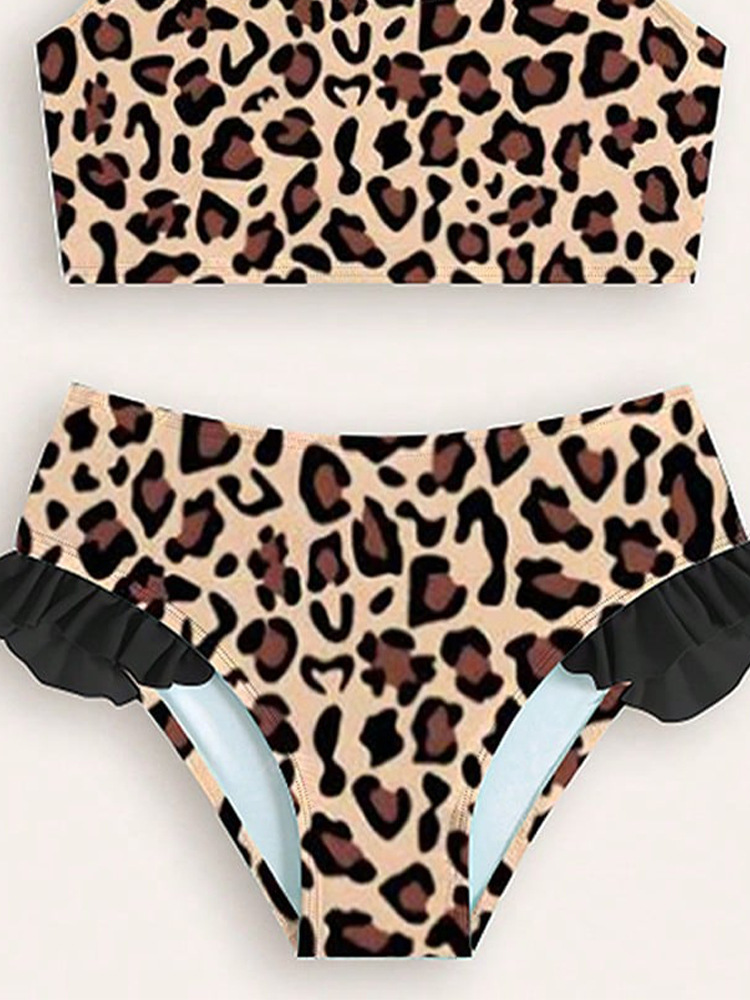 Mädchen Bikini Zweiteiler Mit Cartoon Print Für Strand Und Pool_voghion.com