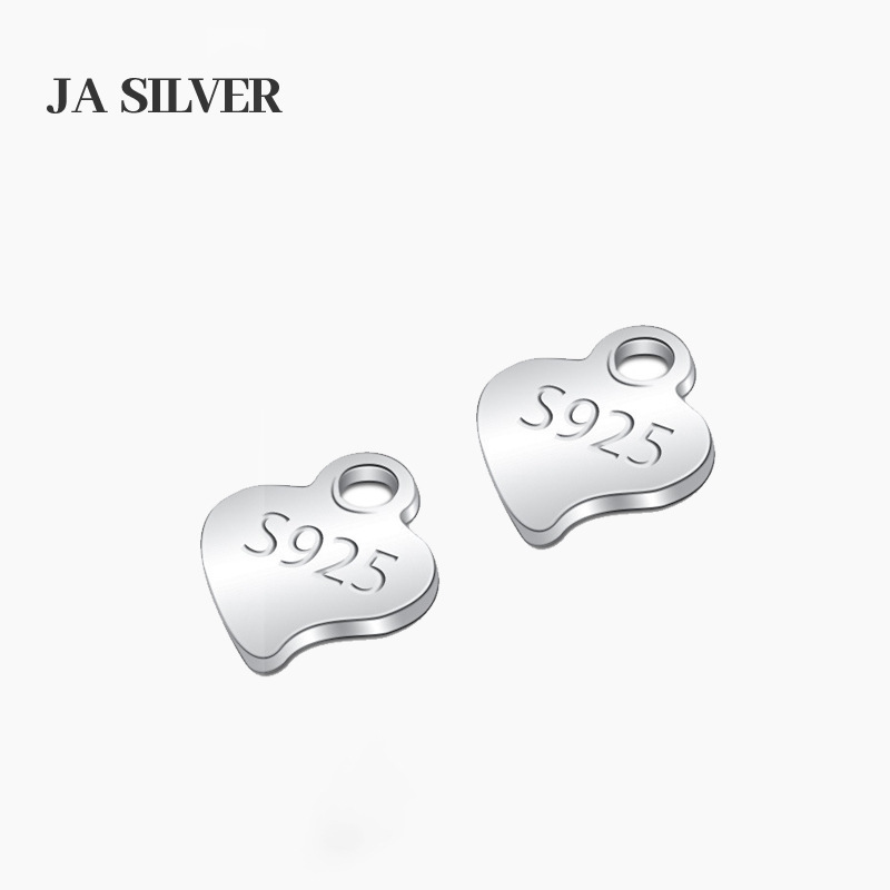 S925 plata pequeña tarjeta de amor colgante DIY pulsera colgante collar extensión de cadena tarjeta de cola amor diy accesorios de joyería colgante