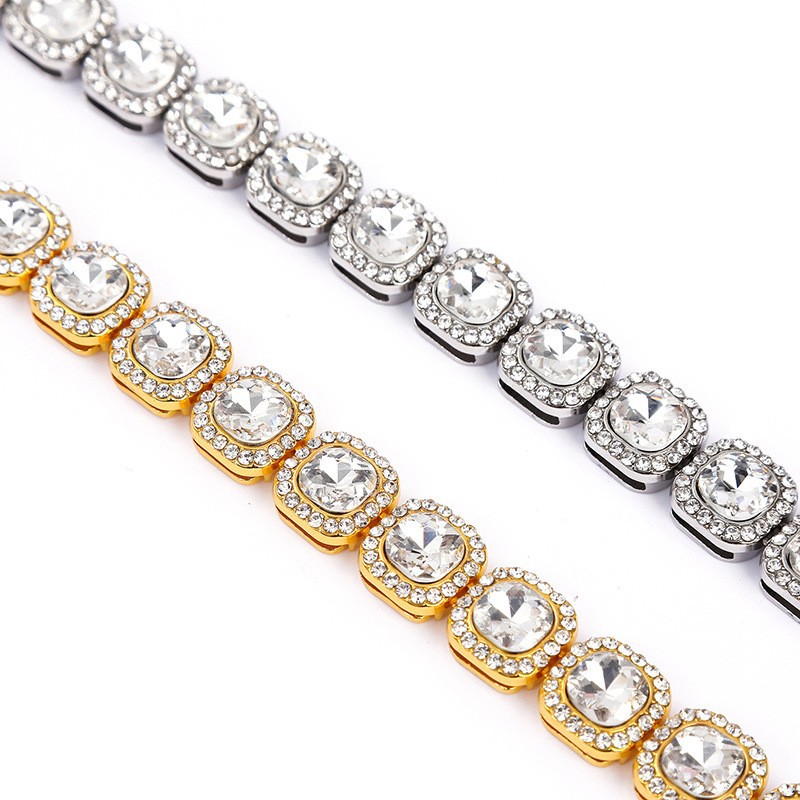 Personalized new product, three-dimensional full square rock sugar diamond pendant, Cuban chain, men's hip-hop dressing_voghion.com