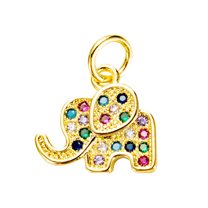 Nihaojewelry wholesale accessories star butterfly eye crown anchor lock copper zircon pendantpicture17