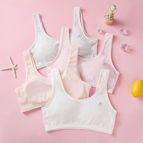 Breastfeeding bra for girls, pure cotton breathable bra for girls in the development period, comfortable underwear for girls in junior and senior high school 