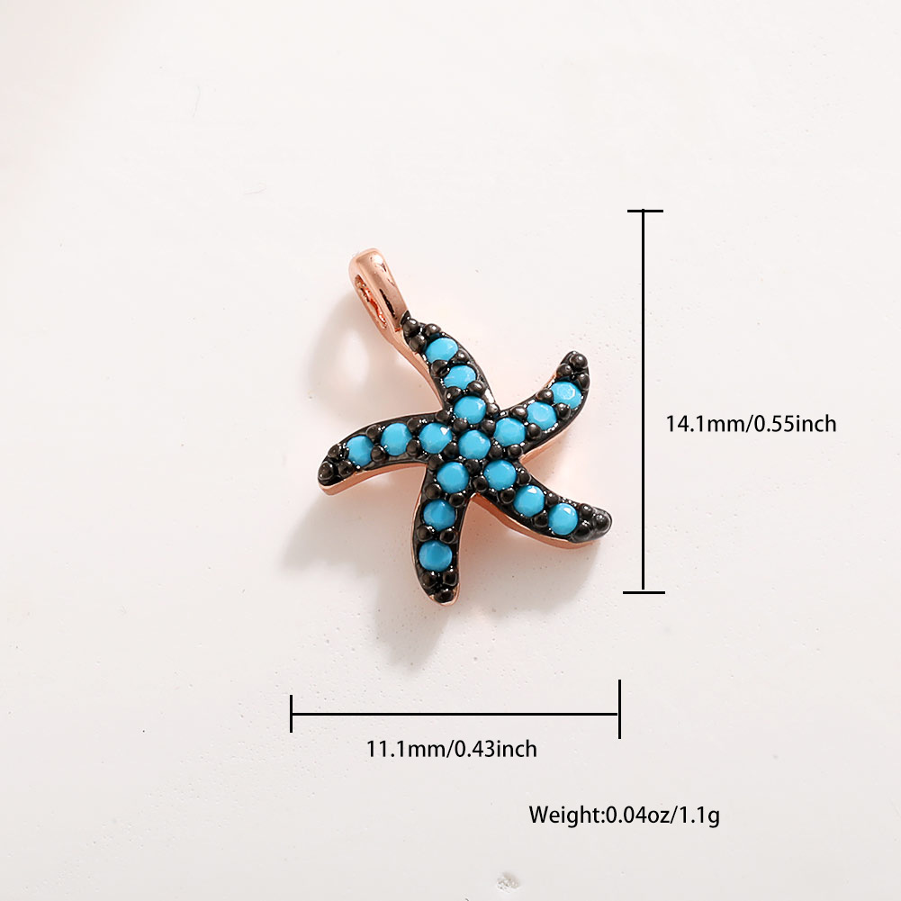 2g Weight Pendant Jewelry Making Type DIY Jewelry Accessories Classification 1 Piece Quantity Copper Material Scallop, Starfish, Conch Pattern All Seasons Season Plating Design Retro, Classic Style Style 1 Piece Copper Scallop Starfish Conch Pendant DIY Jewelry Accessories 29