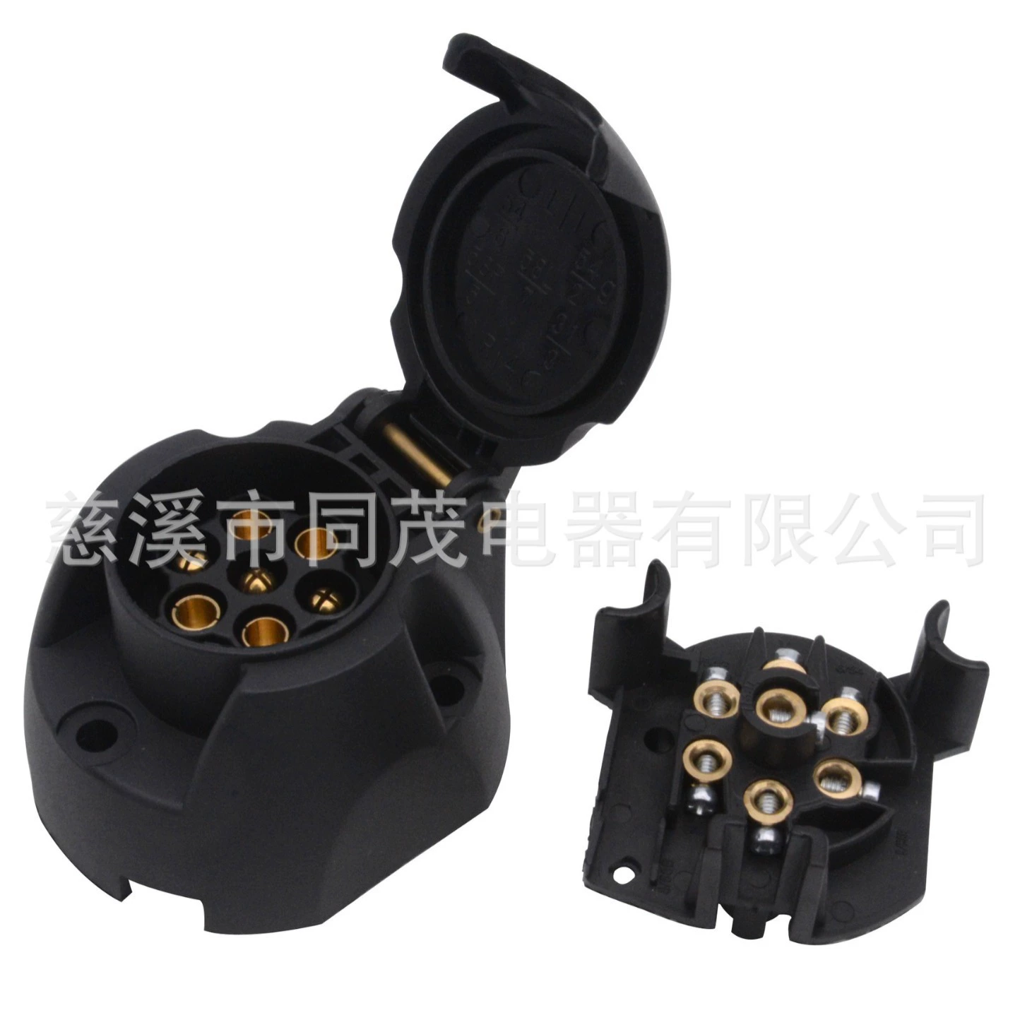 TM3001B, 7-жильный кабельный разъем для европейского автомобильного прицепа, сигнальная лампа